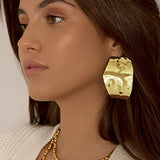 Night Out Abstract Earrings- Gold