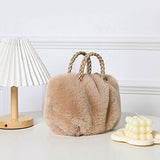 Fun in Fur Crossbody Bag-Champagne