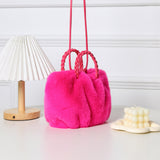 Fun in Fur Crossbody Bag-Hot Pink