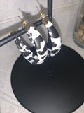 Mooo-TIFUL Earrings! Black/]White