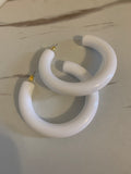 Love my Hoops Earrings- White