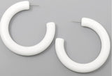 Love my Hoops Earrings- White