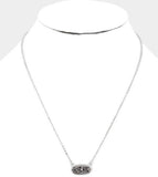 Simplicity Pendant Necklace- Gunmetal Bling