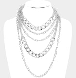 LINK ME NECKLACES-SILVER