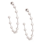 Oh so Pearly Earrings-Silver Tone