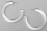 Love My Hoops Earrings- Clear