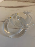 Love My Hoops Earrings- Clear