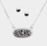Simplicity Pendant Necklace- Gunmetal Bling