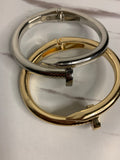 Tough as Nails Cuff Bracelet- Silver