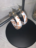 Mooo-TIFUL Earrings! Brown/White