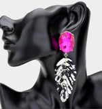 The Statement Earrings! Pink Stone