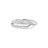 Pile Them Up Bracelets- Silver Bling