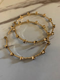 All That Ice Hoop Earrings - Gold