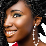 Oh so Pearly Earrings-Silver Tone