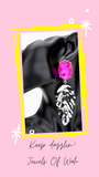 The Statement Earrings! Pink Stone