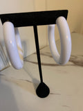 Love my Hoops Earrings- White