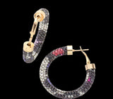 Colorful Leopard Hoops